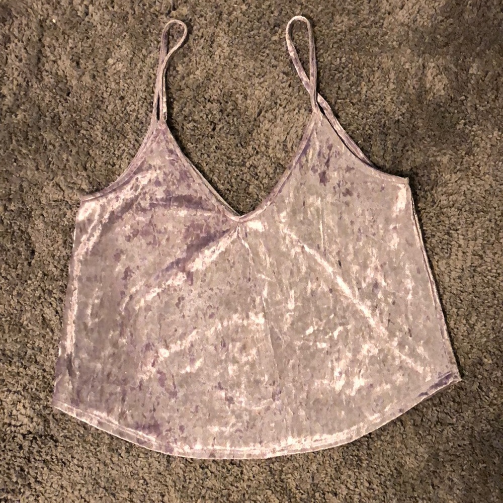 Purple Velvet cropped tank top